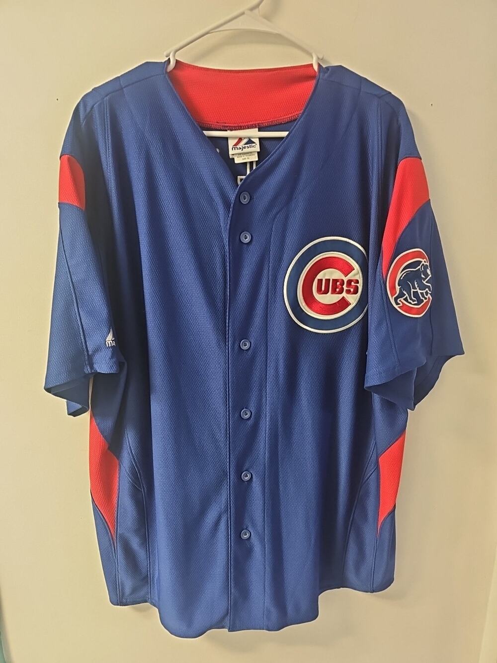 Vintage Chicago Cubs Derek Lee #25 Home BP Jersey Size XL Majestic Stitched MLB